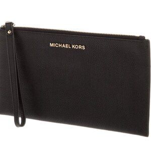 EUC - Michael Kors Black Leather Wristlet